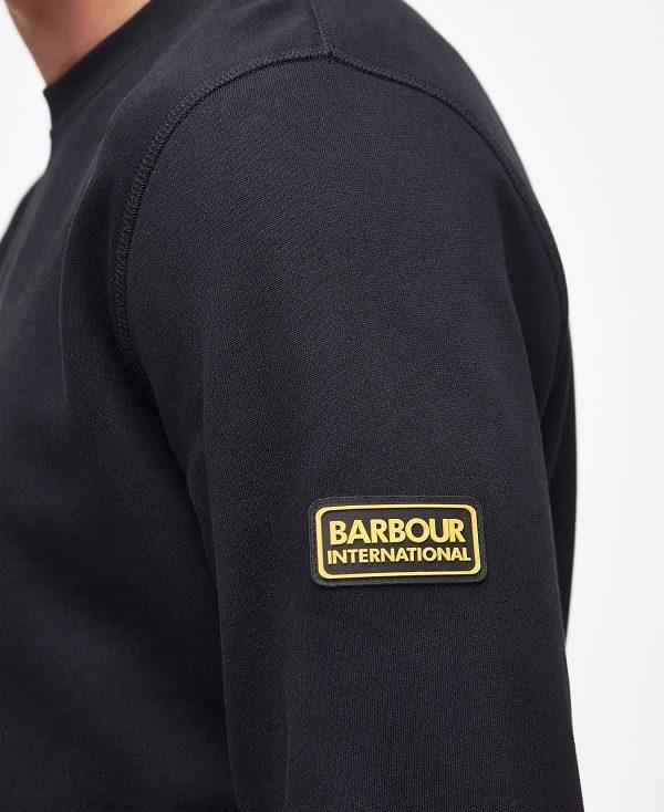 Barbour Racer Badge Crew Neck Sweatshirt Gul | BABO88439