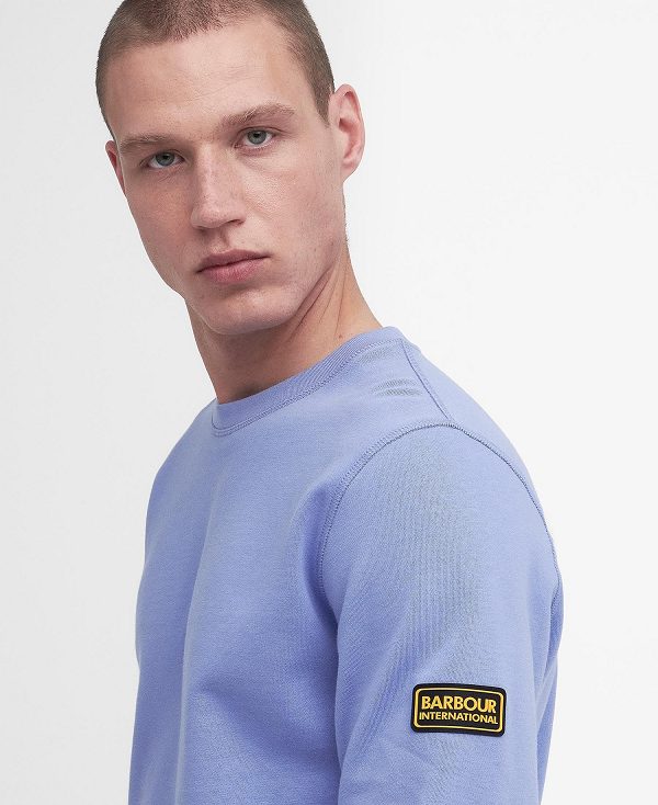 Barbour Racer Badge Sweatshirt Blå | BABO88457