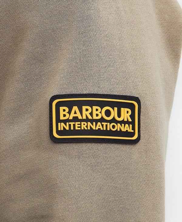 Barbour Racer Badge Sweatshirt Khaki | BABO88465