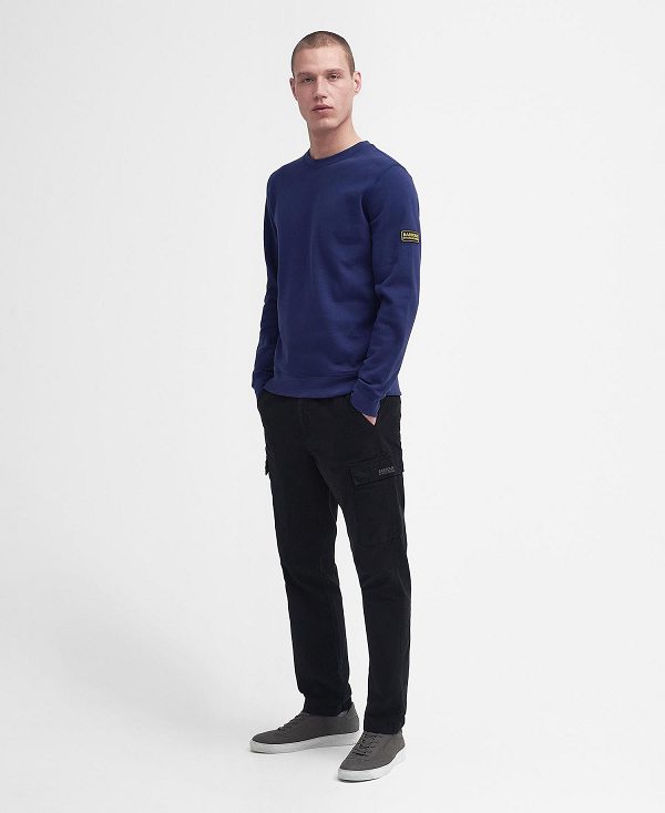 Barbour Racer Badge Sweatshirt Mørkeblå | BABO88464