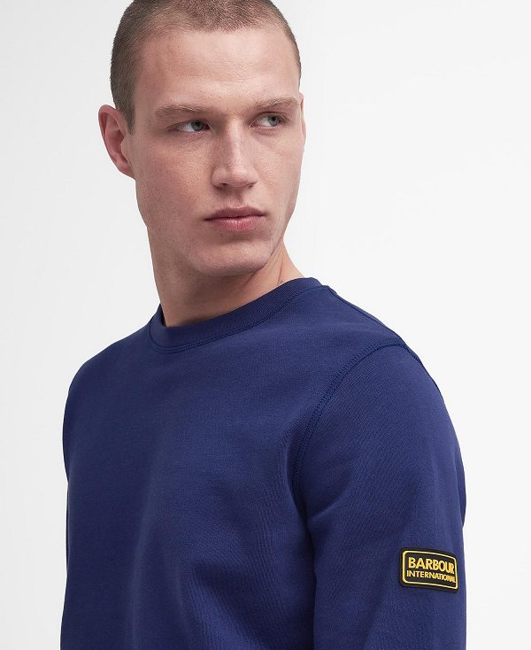 Barbour Racer Badge Sweatshirt Mørkeblå | BABO88464