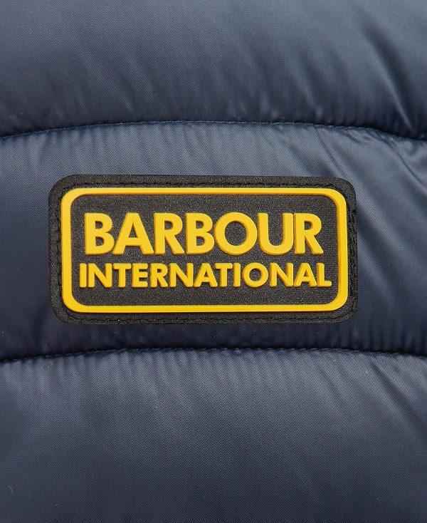 Barbour Racer Ouston Hooded Quilted Jacket Mørkeblå | BABO87295