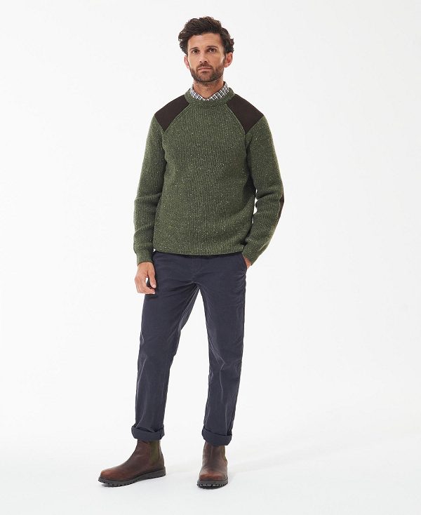 Barbour Raisthorpe Crew Neck Jumper Grøn | BABO88564