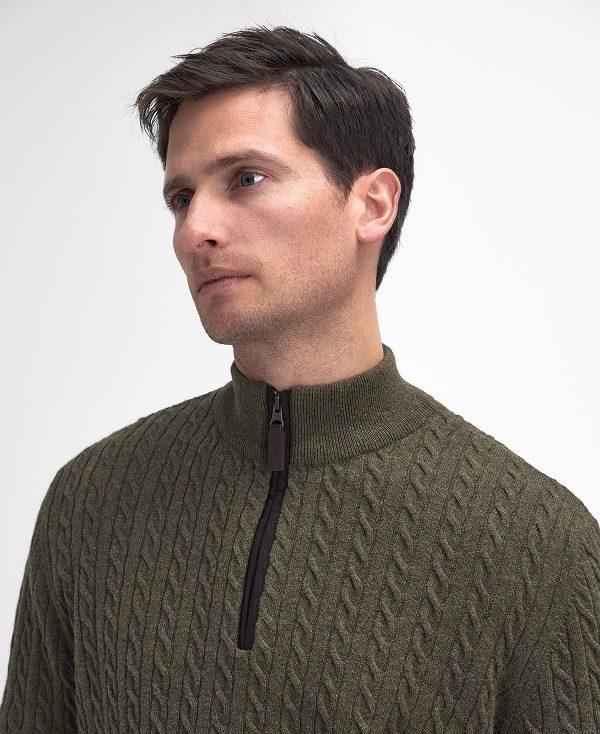 Barbour Ramsden Half-zip Jumper Grøn | BABO88660