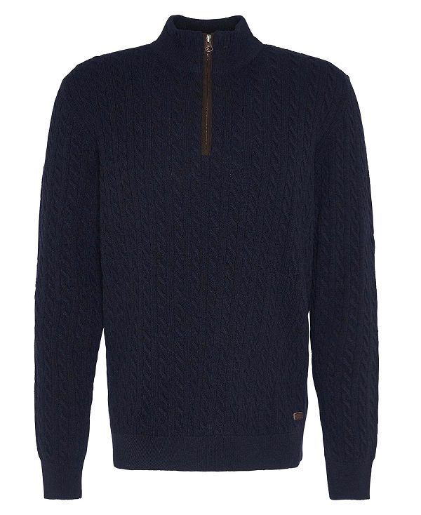 Barbour Ramsden Half-zip Jumper Mørkeblå | BABO88659