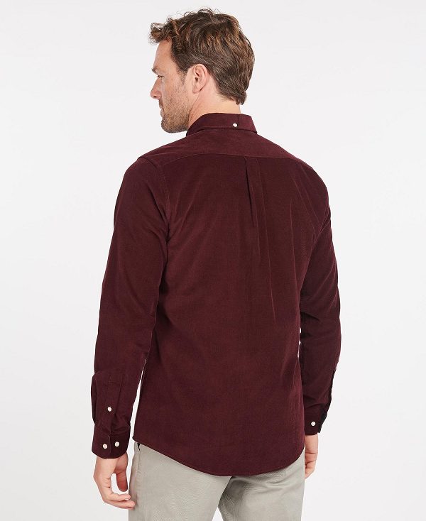 Barbour Ramsey Tailored Fit Shirt Bordeaux | BABO87792