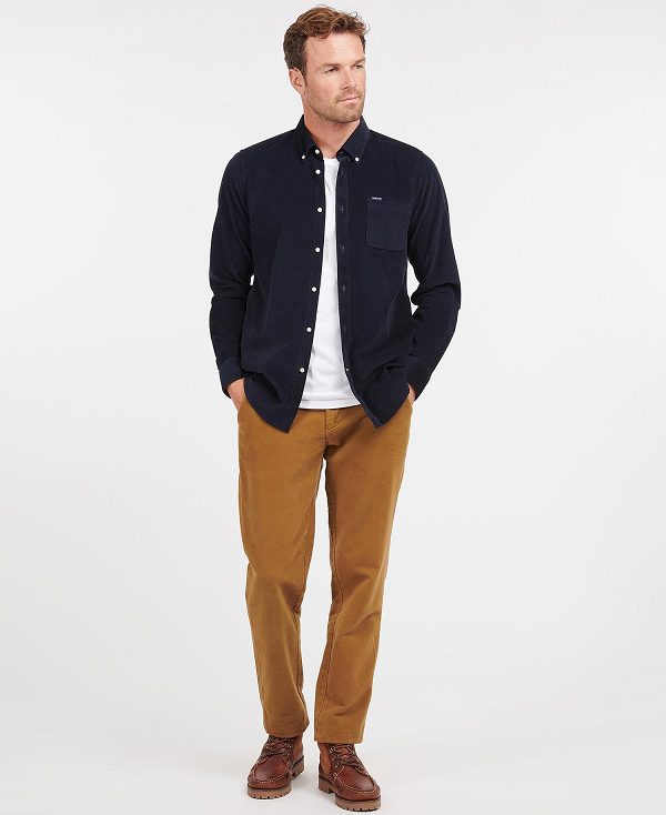 Barbour Ramsey Tailored Fit Shirt Mørkeblå | BABO87794