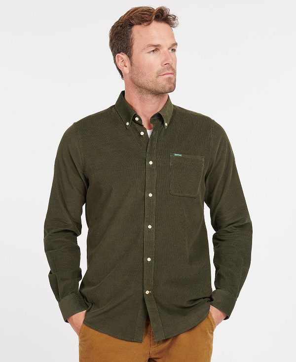 Barbour Ramsey Tailored Fit Shirt Olivengrøn | BABO87796