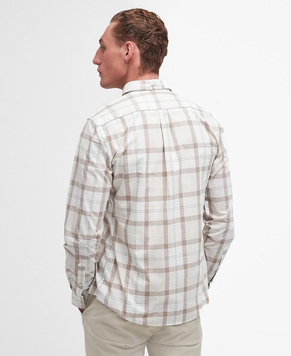 Barbour Rawley Tailored Long-sleeved Shirt Hvide | BABO87789