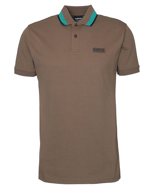 Barbour Re-amp Polo Shirt Brune | BABO88068