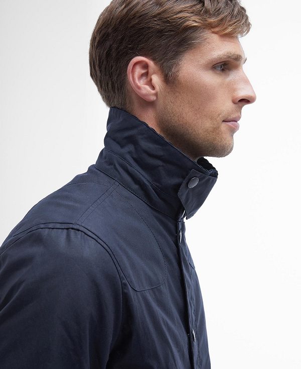 Barbour Reelin Wax Jacket Mørkeblå | BABO87241