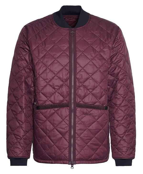 Barbour Re-engineered Liddesdale Quilted Bomber Jacket Bordeaux | BABO87393