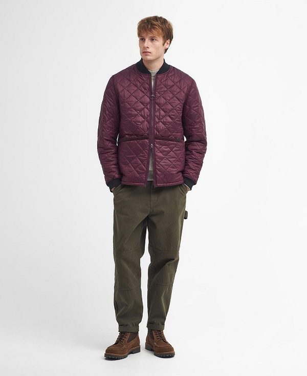 Barbour Re-engineered Liddesdale Quilted Bomber Jacket Bordeaux | BABO87393