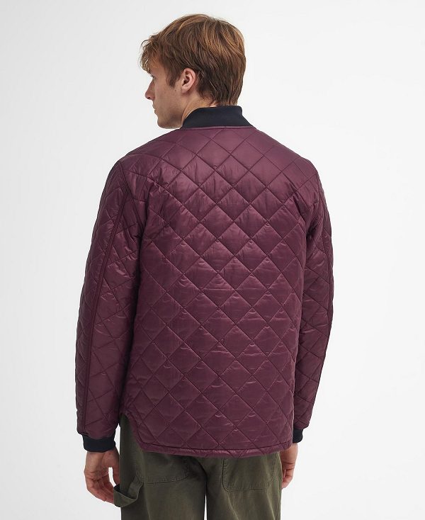 Barbour Re-engineered Liddesdale Quilted Bomber Jacket Bordeaux | BABO87393