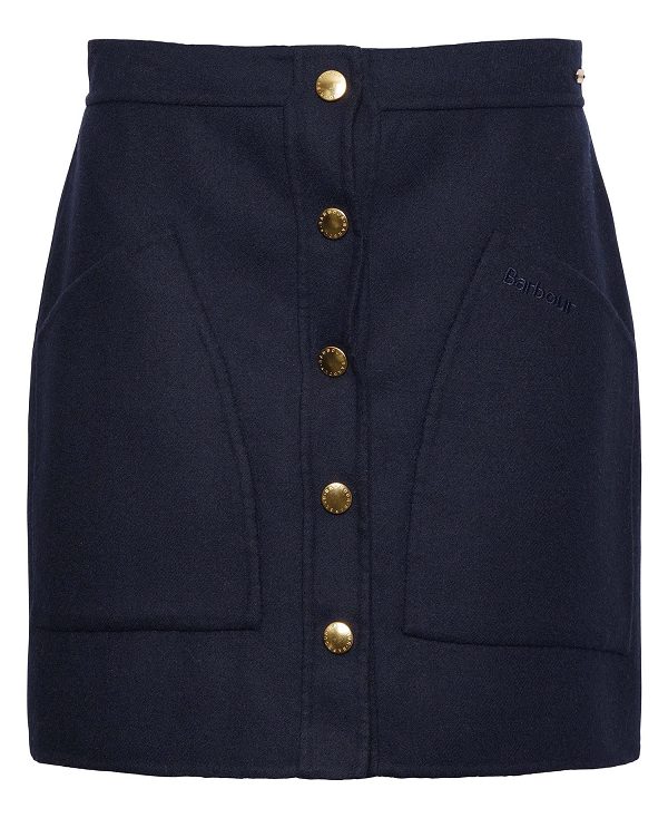 Barbour Reighton Mini Skirt Mørkeblå | BABO89655