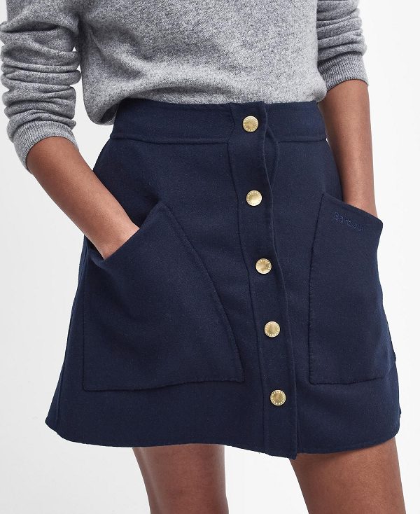 Barbour Reighton Mini Skirt Mørkeblå | BABO89655