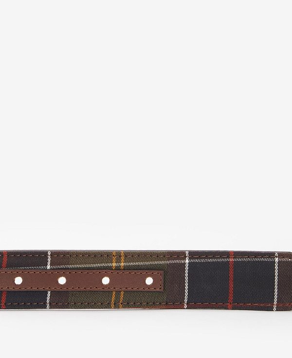 Barbour Reversible Tartan Leather Belt Brune | BABO88951