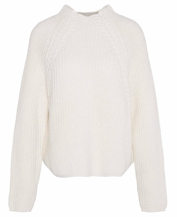 Barbour Rhonda High-neck Jumper Beige | BABO89740