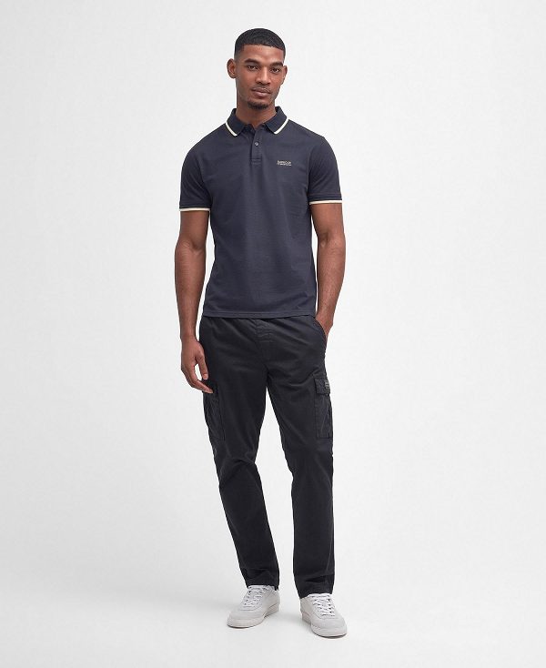 Barbour Rider Tipped Short-sleeved Polo Shirt Mørkeblå | BABO88196