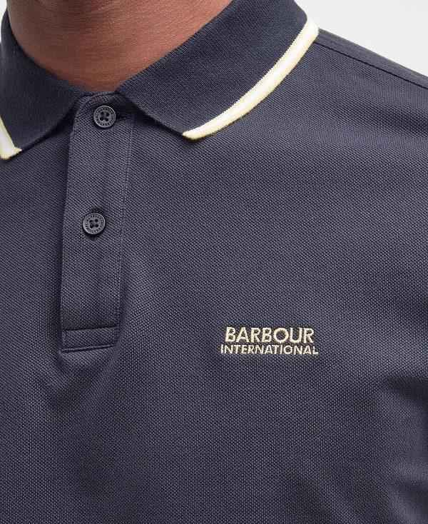 Barbour Rider Tipped Short-sleeved Polo Shirt Mørkeblå | BABO88196