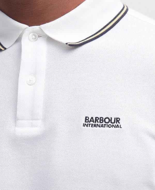 Barbour Rider Tipped Short-sleeved Polo Shirt Hvide | BABO88215