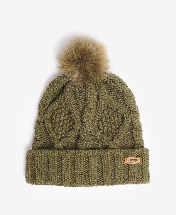 Barbour Ridley Beanie & Scarf Gift Set Olivengrøn | BABO90046