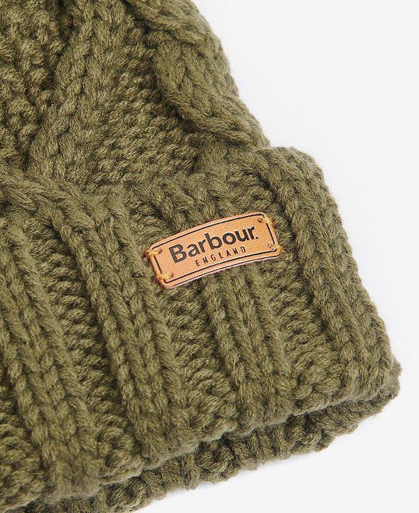 Barbour Ridley Beanie & Scarf Gift Set Olivengrøn | BABO90046