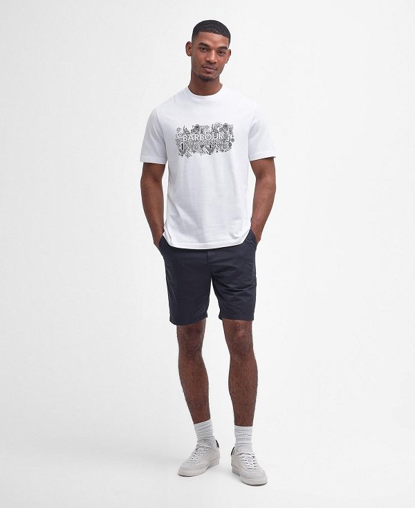 Barbour Ridley Graphic T-shirt Hvide | BABO88374