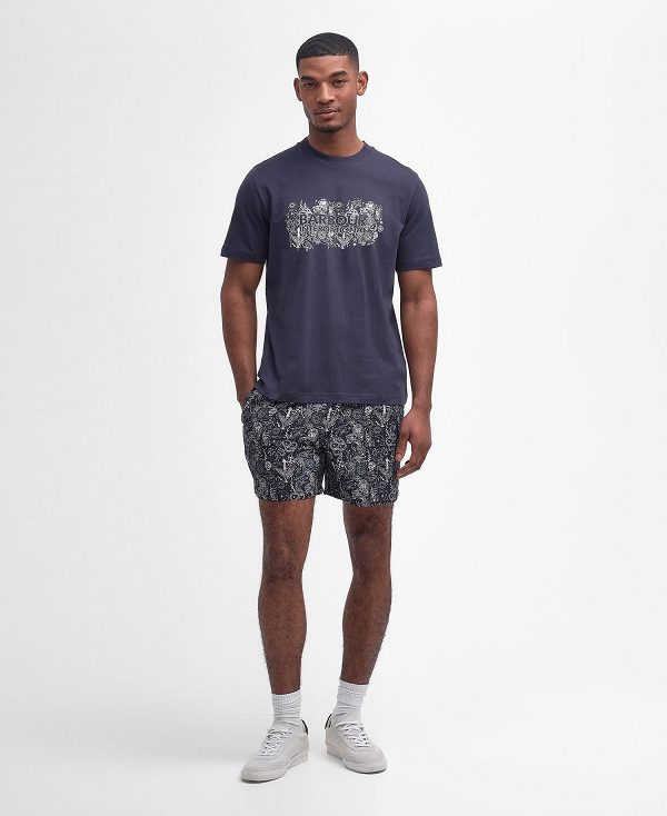 Barbour Ridley Graphic T-shirt Mørkeblå | BABO88337