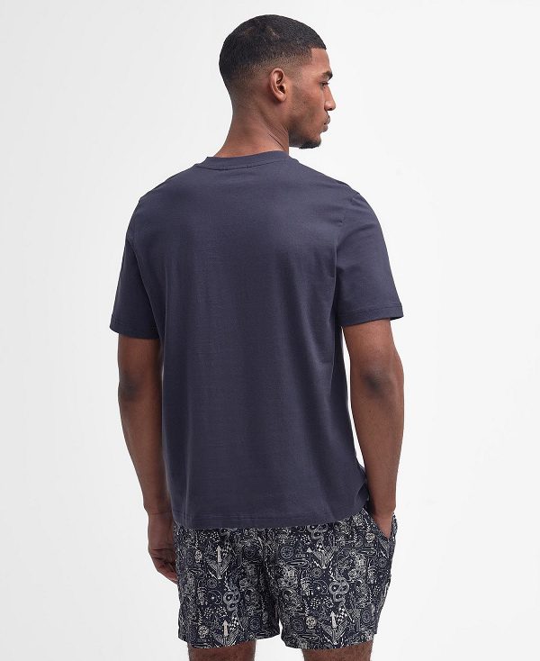 Barbour Ridley Graphic T-shirt Mørkeblå | BABO88337