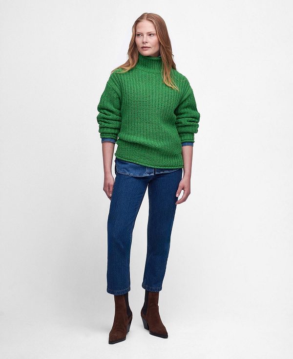 Barbour Rockcliffe Knitted Jumper Grøn | BABO89672