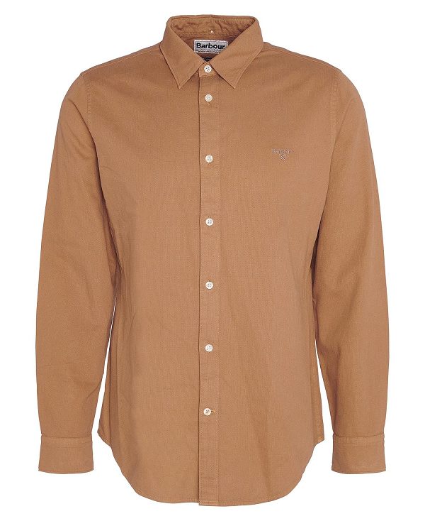 Barbour Romley Tailored Long-sleeved Shirt Beige | BABO87877