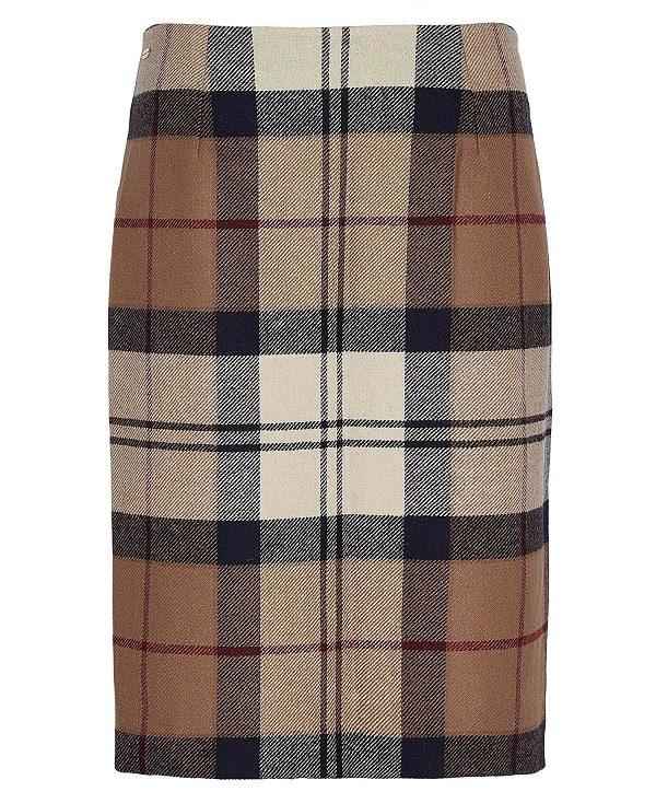 Barbour Rosa Tartan Midi Skirt Tartan | BABO89643