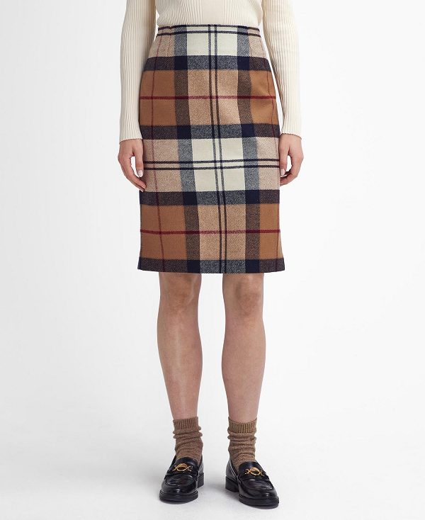 Barbour Rosa Tartan Midi Skirt Tartan | BABO89643