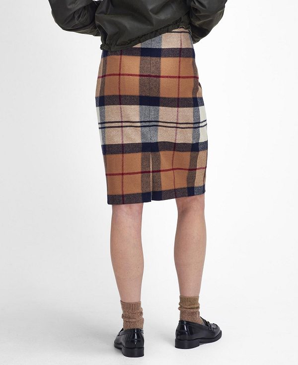 Barbour Rosa Tartan Midi Skirt Tartan | BABO89643