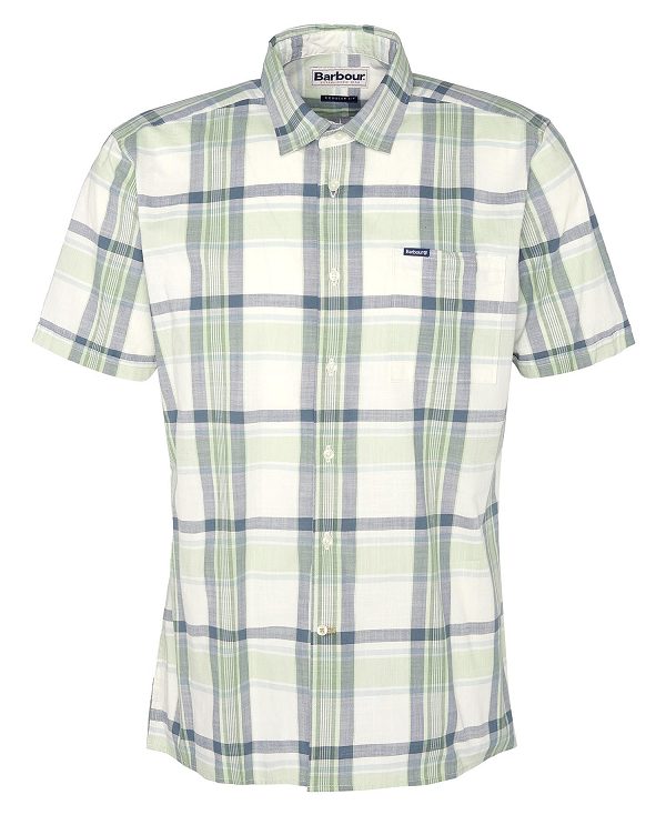 Barbour Rosewell Regular Short-sleeved Shirt Grøn | BABO87778