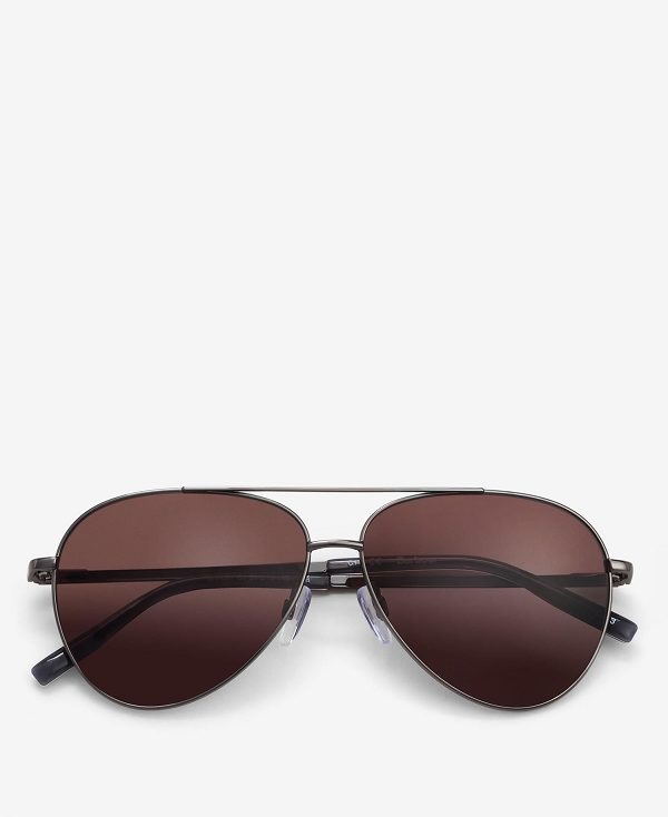 Barbour Round Aviator Sunglasses Bordeaux | BABO89177