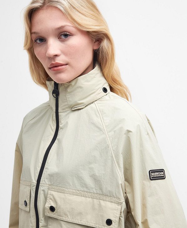 Barbour Rouse Showerproof Bomber Jacket Beige | BABO89410