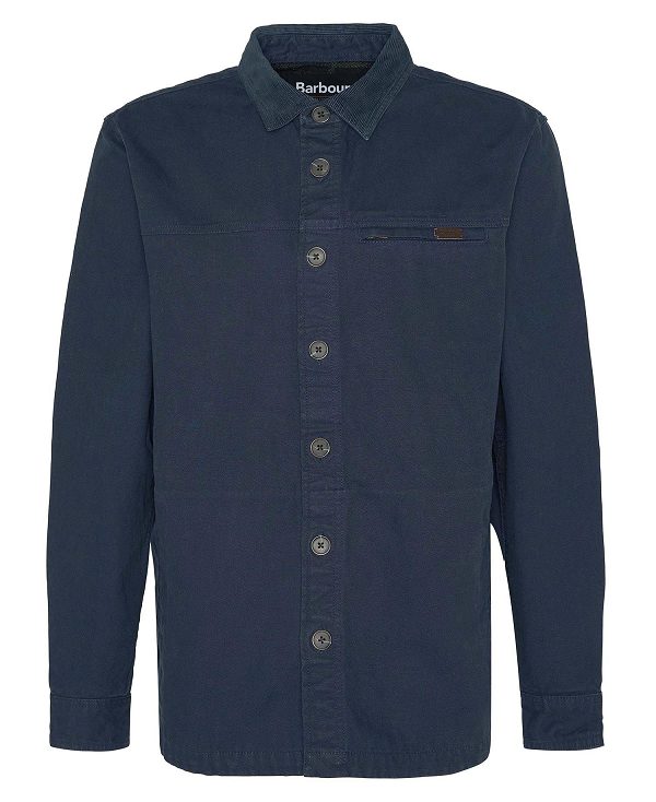 Barbour Saintwell Overshirt Mørkeblå | BABO88004