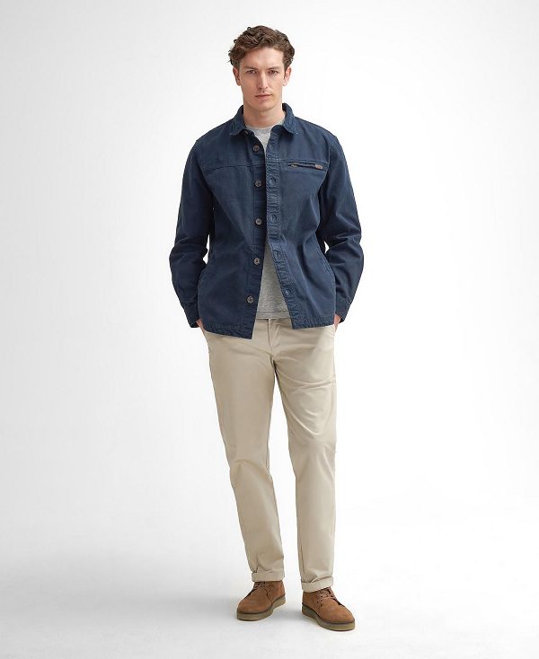 Barbour Saintwell Overshirt Mørkeblå | BABO88004