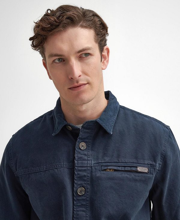 Barbour Saintwell Overshirt Mørkeblå | BABO88004