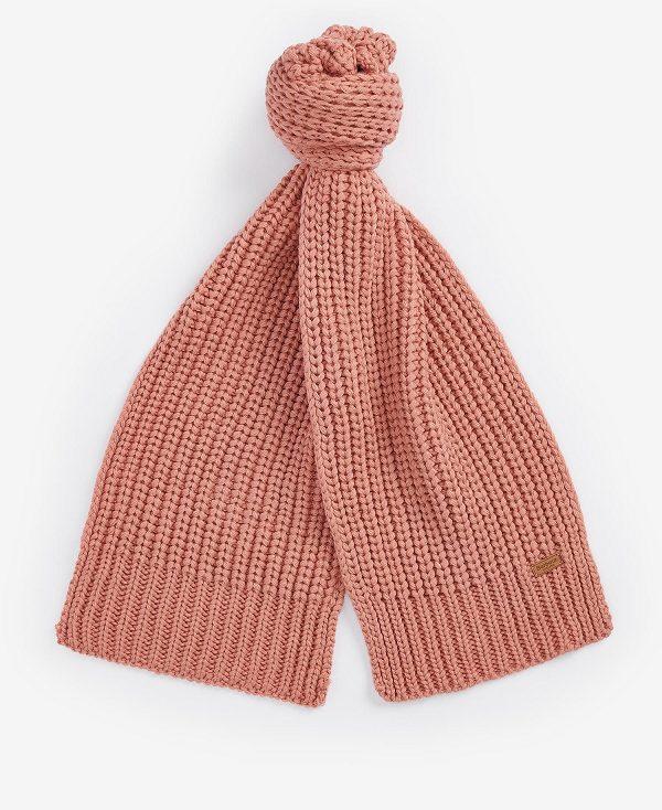 Barbour Saltburn Beanie & Scarf Gift Set Lyserød Rød | BABO90036