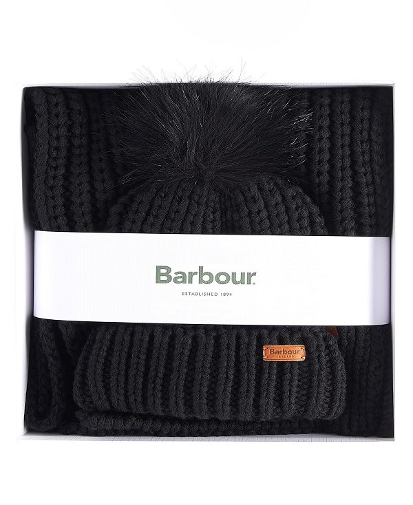 Barbour Saltburn Beanie & Scarf Gift Set Sort | BABO90040