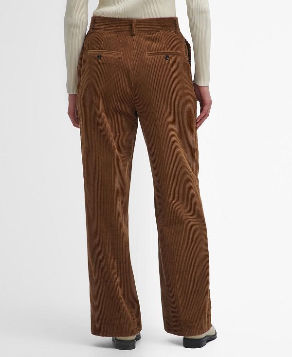 Barbour Samara Straight-leg Trousers Brune | BABO89851