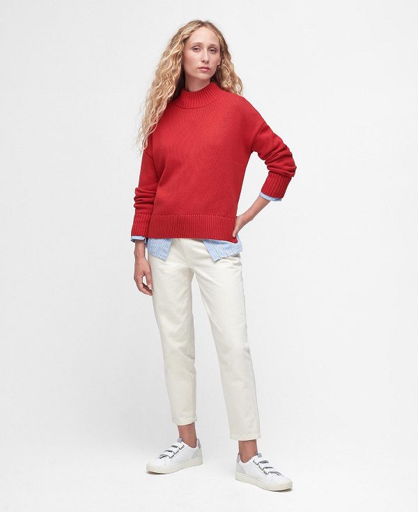 Barbour Sandy Knitted Jumper Rød | BABO89665