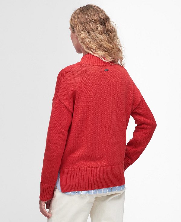 Barbour Sandy Knitted Jumper Rød | BABO89665