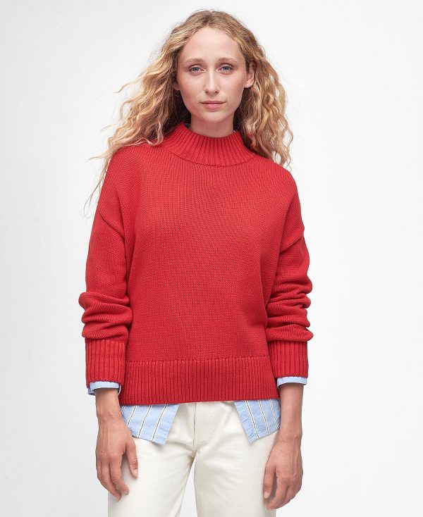 Barbour Sandy Knitted Jumper Rød | BABO89665