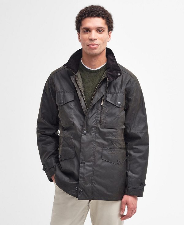 Barbour Sapper Wax Jacket Sort | BABO87213