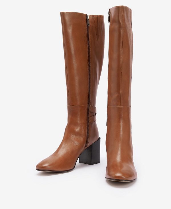 Barbour Saskia Knee-high Boots Brune | BABO89880