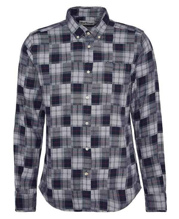 Barbour Sault Tailored Long-sleeved Shirt Blå | BABO87941